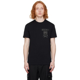 모스키노 Moschino Black Bonded T-Shirt 241720M213003