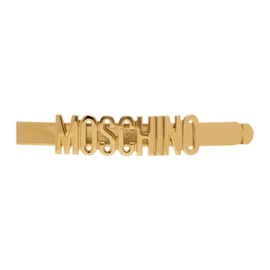 모스키노 Moschino Gold Lettering Hair Clip 241720F021001