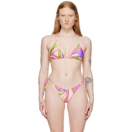 모스키노 Moschino Multicolor Printed Bikini Top 241720F105001
