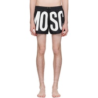모스키노 Moschino Black Printed Swim Shorts 241720M216002
