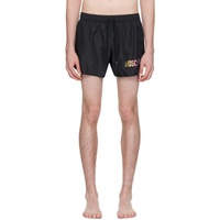 모스키노 Moschino Black Three-Pocket Swim Shorts 241720M216008