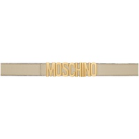 모스키노 Moschino Beige Logo Belt 232720M131003