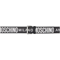 모스키노 Moschino Black Milano Logo Belt 232720M131013