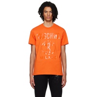 모스키노 Moschino Orange Double Question Mark T-Shirt 232720M213020