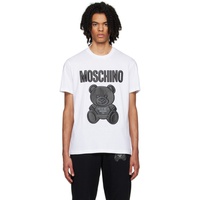 모스키노 Moschino White Teddy Bear T-Shirt 232720M213014