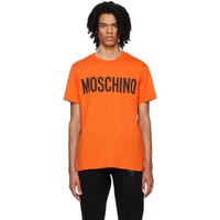 모스키노 Moschino Orange Printed T-Shirt 232720M213023