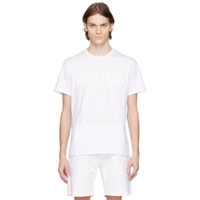 모스키노 Moschino White Graphic T-Shirt 231720M213016