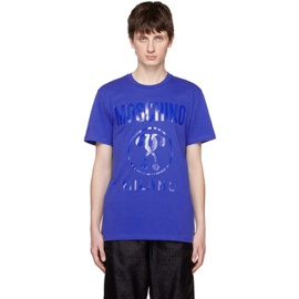 모스키노 Moschino Blue Double Question Mark T-Shirt 231720M213023