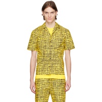 모스키노 Moschino Yellow Warped Shirt 231720M192010