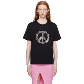 모스키노 Moschino Jeans Black Peace T-Shirt 232132F110000