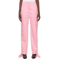 모스키노 Moschino Jeans Pink Panel Cargo Pants 241132F069000