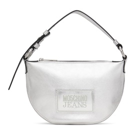 모스키노 Moschino Jeans Silver Laminated Bag 241132F048001
