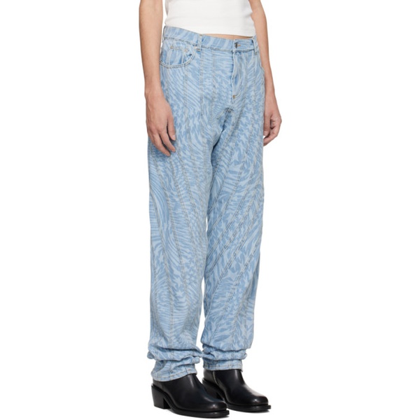  뮈글러 Mugler Blue Star Jeans 241345M186015