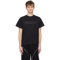 뮈글러 Mugler Black Bonded T-Shirt 241345M213014