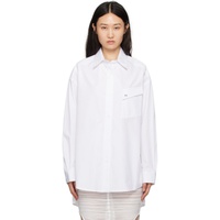 뮈글러 Mugler White Oversized Shirt 241345F109006
