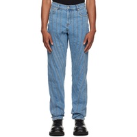 뮈글러 Mugler Blue Spiral Jeans 241345M186005