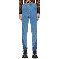 뮈글러 Mugler Blue Spiral Jeans 232345M186006