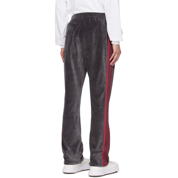  니들스 NEEDLES Gray Embroidered Sweatpants 232821M190021