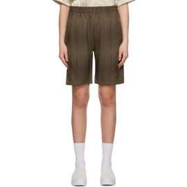 니들스 NEEDLES Brown Striped Shorts 231821F088003