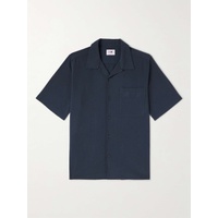 NN07 Julio 1040 Convertible-Collar Stretch Organic Cotton-Seersucker Shirt 1647597308046374