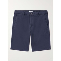 NN07 Crown 1005 Straight-Leg Garment-Dyed Stretch-Cotton Twill Shorts 1647597308033787