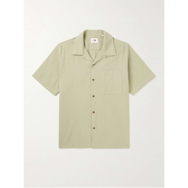 NN07 Julio 1040 Convertible-Collar Stretch Organic Cotton-Seersucker Shirt 1647597308033729