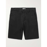 NN07 Crown 1005 Straight-Leg Garment-Dyed Stretch-Cotton Twill Shorts 1647597308047064