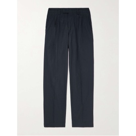 NN07 Fritz 1062 Tapered Pleated Stretch-Cotton Seersucker Suit Trousers 1647597308069464
