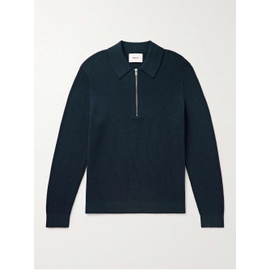 NN07 Hansie 6600 Slim-Fit Ribbed Organic Cotton Half-Zip Sweater 1647597328912552
