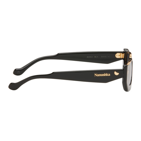  나누쉬카 Nanushka Black Zorea Half-Moon Sunglasses 241845M134001