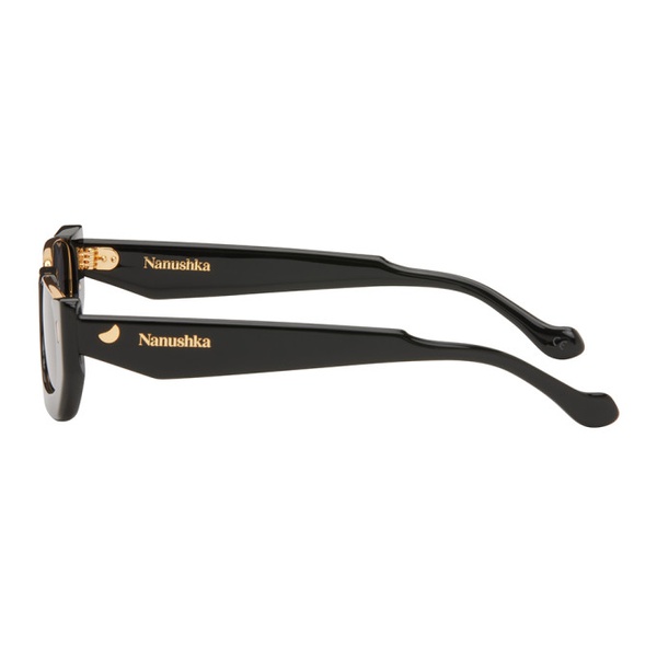  나누쉬카 Nanushka Black Zorea Half-Moon Sunglasses 241845M134001