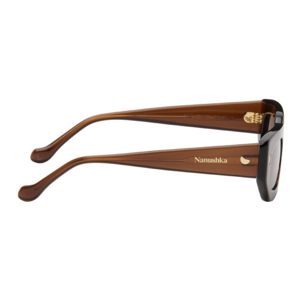  나누쉬카 Nanushka Brown Kadee Sunglasses 241845M134004