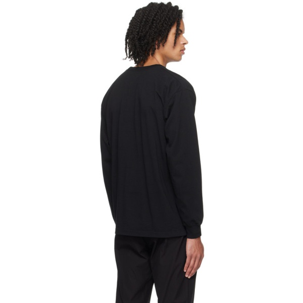  네이버후드상판 Neighborhood Black Printed Long Sleeve T-Shirt 241019M213002
