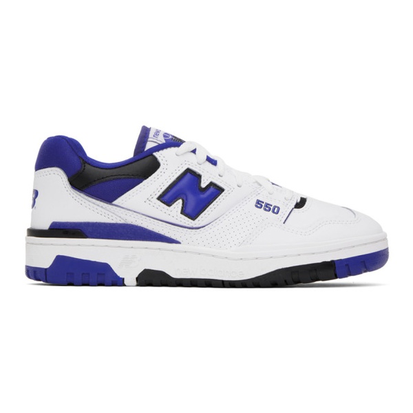 뉴발란스 뉴발란스 New Balance White & Blue 550 Sneakers 232402M237149