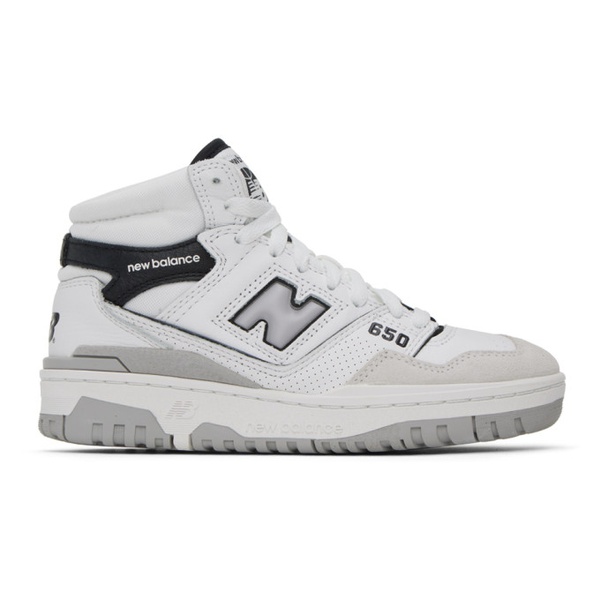뉴발란스 뉴발란스 New Balance White & Black 650 Sneakers 232402F127004