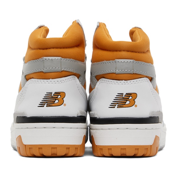 뉴발란스 뉴발란스 New Balance White & Orange 650 Sneakers 231402F127005