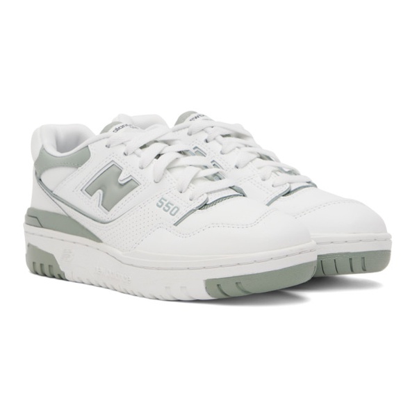 뉴발란스 뉴발란스 New Balance White & Grey 550 Sneakers 241402F128060