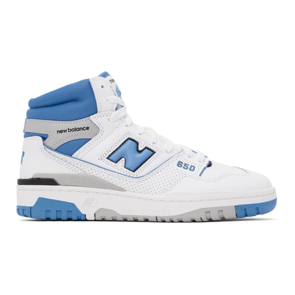 뉴발란스 뉴발란스 New Balance White & Blue 650 Sneakers 232402M236004
