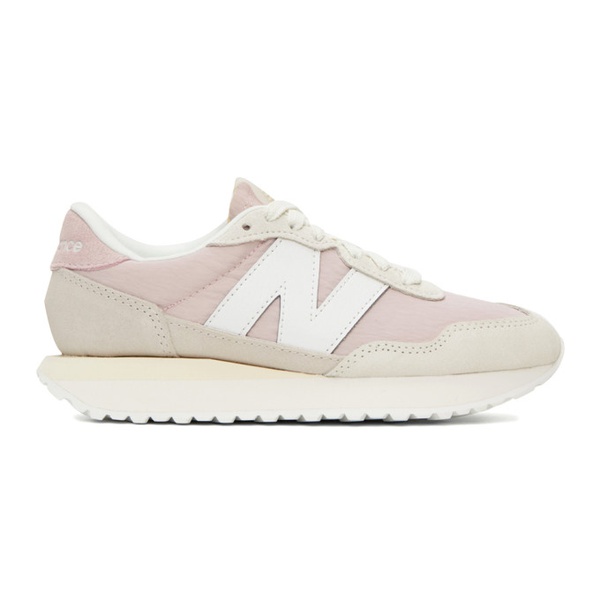 뉴발란스 뉴발란스 New Balance Pink & White 237 Sneakers 232402F128002