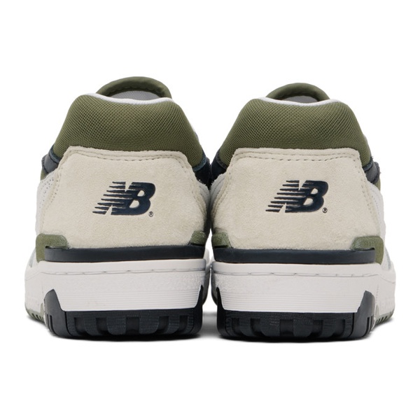 뉴발란스 뉴발란스 New Balance White & Khaki 550 Sneakers 241402M237151