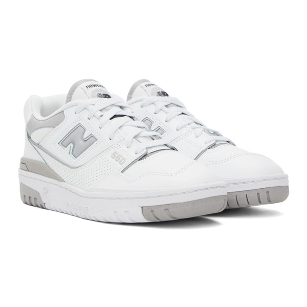 뉴발란스 뉴발란스 New Balance White & Gray 550 Sneakers 241402M237113
