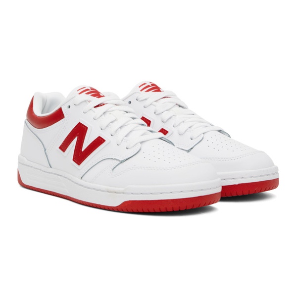 뉴발란스 뉴발란스 New Balance White & Red 480 Sneakers 241402M237116