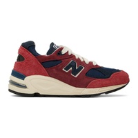 뉴발란스 New Balance Red Made In USA 990v2 Sneakers 221402F128224