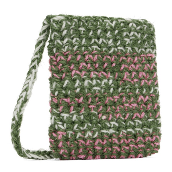  니콜라스 데일리 Nicholas Daley Pink & Green Crochet Pouch 231363F045000