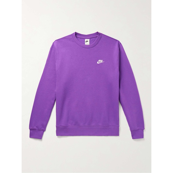 나이키 NIKE Sportswear Club Logo-Embroidered Cotton-Blend Jersey Sweatshirt 1647597331494398