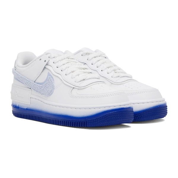 나이키 Nike White & Blue Air Force 1 Shadow Sneakers 232011F128018