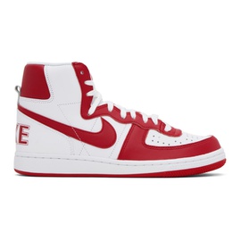 Nike Red & White Terminator Sneakers 232011M237036