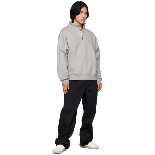 나이키 Nike Gray Solo Swoosh Sweatshirt 231011M202035