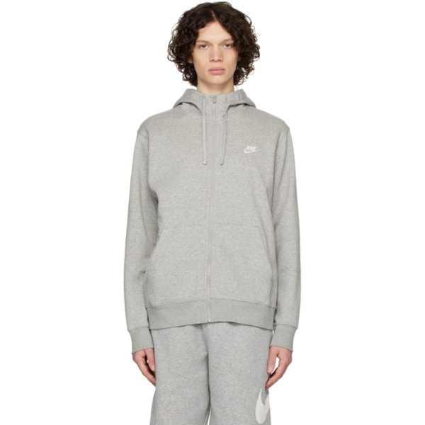 나이키 Nike Gray Sportswear Club Hoodie 232011M202004