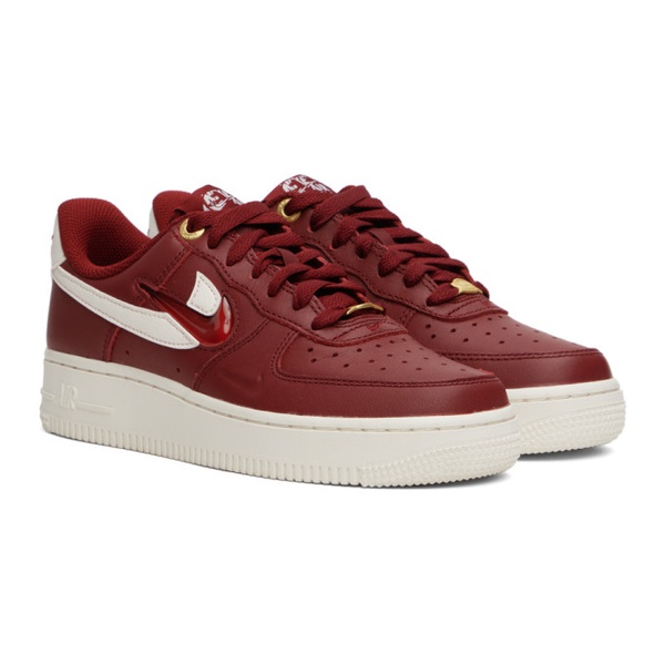 나이키 Nike Red Air Force 1 07 Premium Sneakers 231011F128046